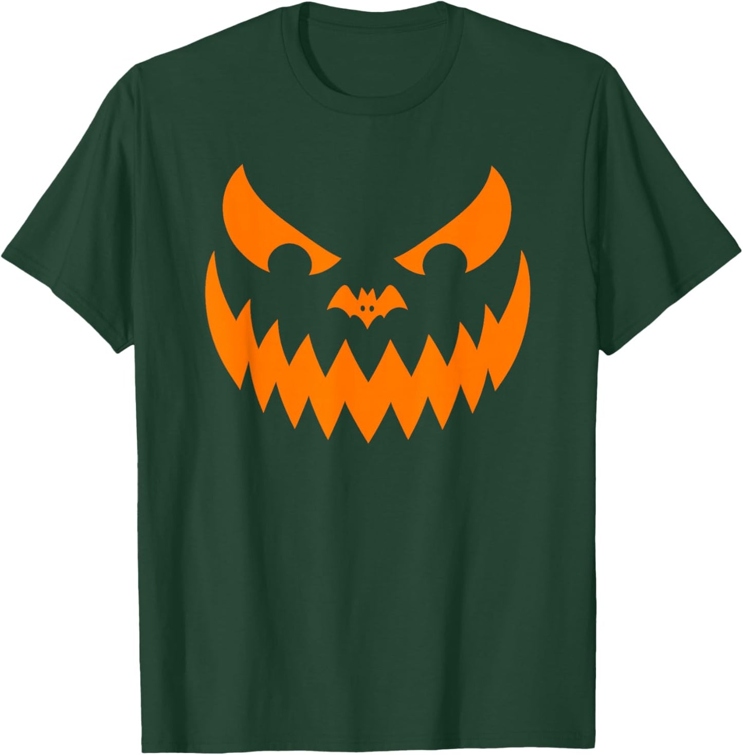 Pumpkin Face | Jack O Lantern | Scary Halloween Costume T-Shirt - T-Shirt | Forest