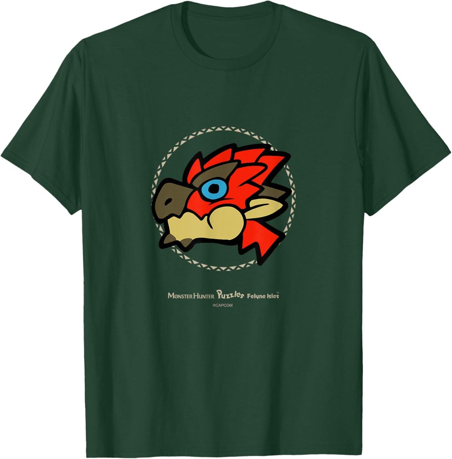 Monster Hunter Puzzles: Felyne Isles Radical Rathalos T-Shirt - T-Shirt | Forest