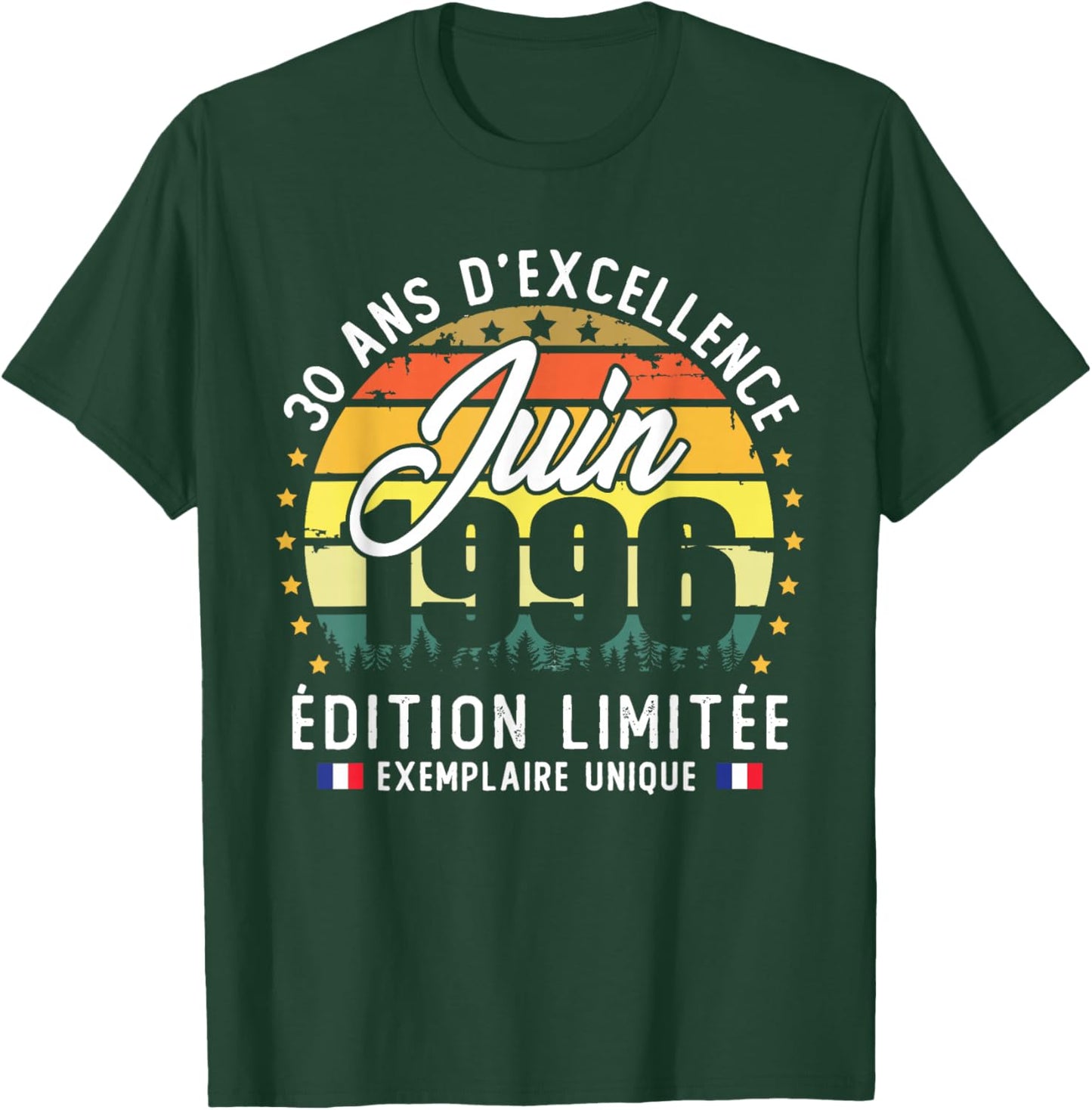 Vintage Juin 1996 Cadeau d'anniversaire 30 Ans Homme Femme T-Shirt - T-Shirt | Forest