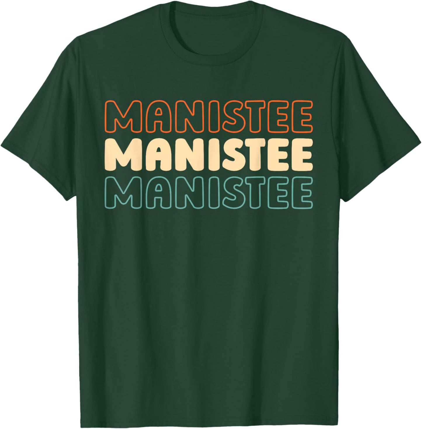 Retro Us American City - Usa Vintage Michigan Manistee T-Shirt - T-Shirt | Forest