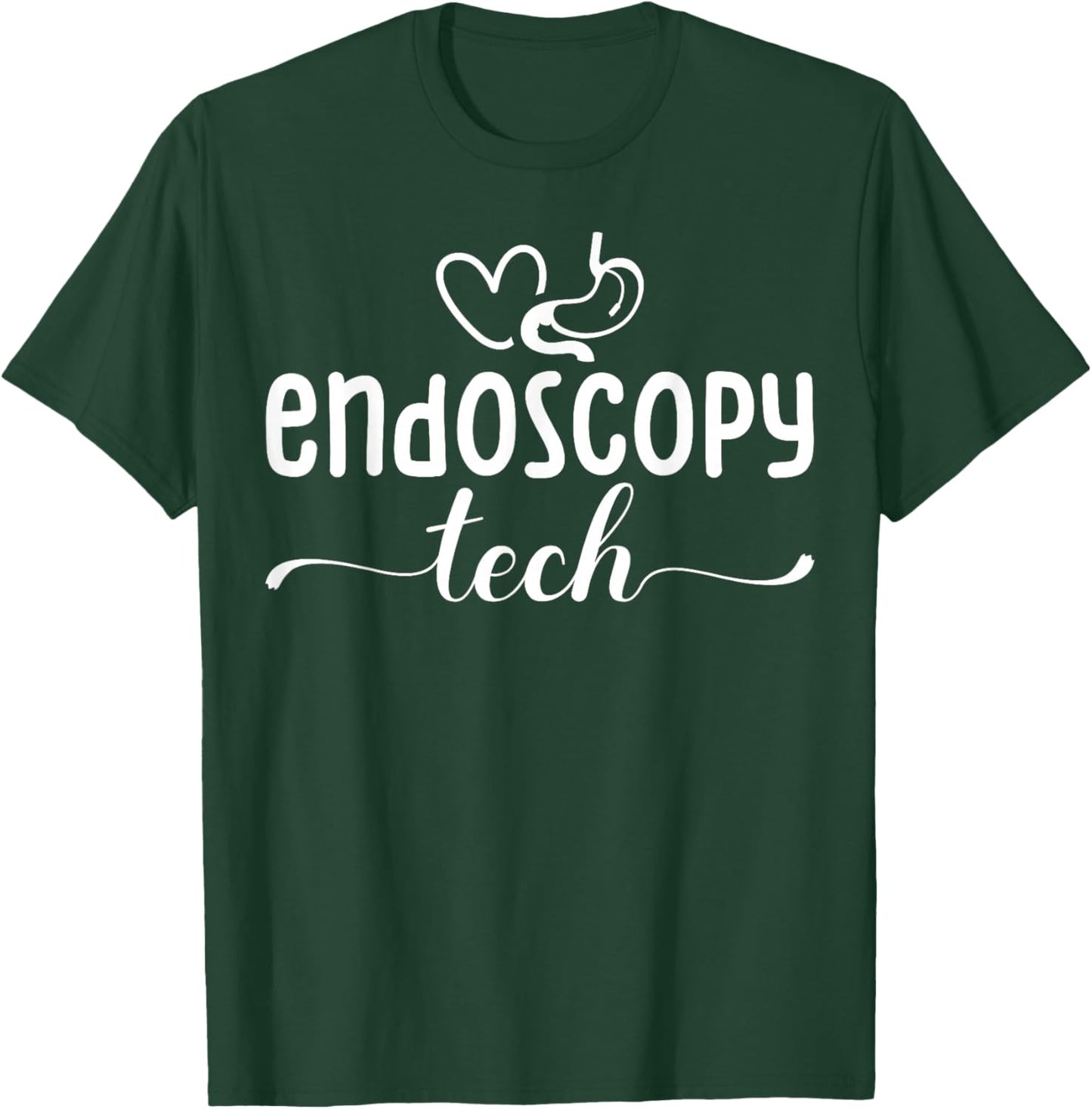 Cute Endoscopy Tech Technician Heart T-Shirt - T-Shirt | Forest