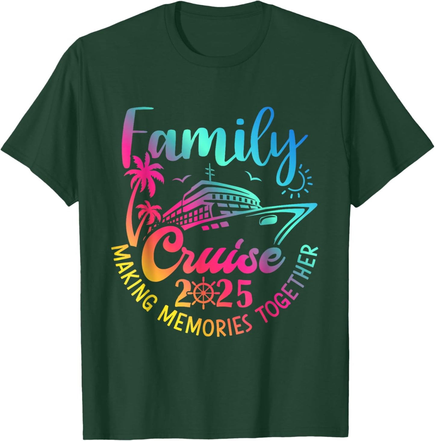 Family Cruise 2025 Summer Vacation Matching Family Cruise T-Shirt - T-Shirt | Forest