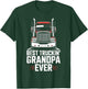 Best Truckin Grandpa Ever Trucker Truck Driver Grandpa T-Shirt - T-Shirt | Forest
