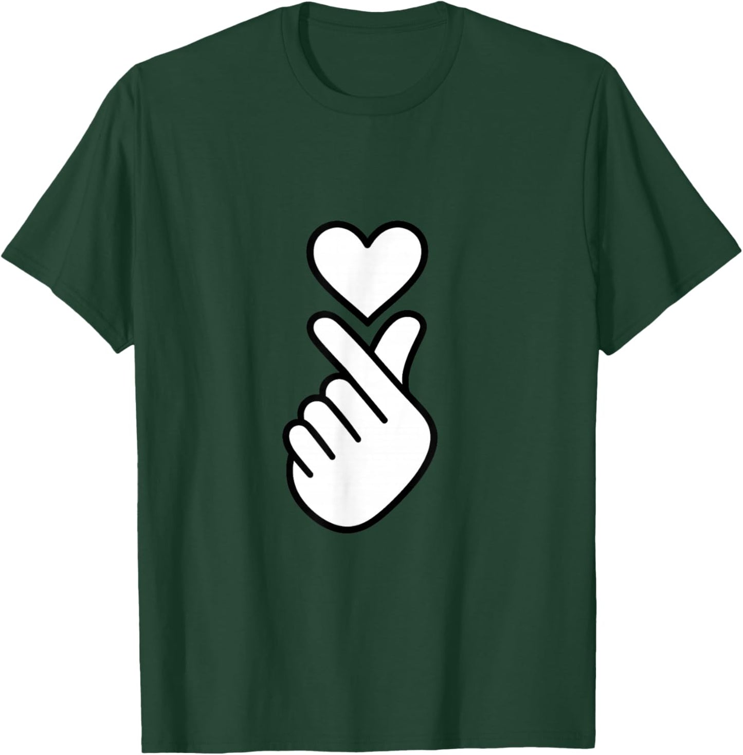 Cute Finger Heart Design T-Shirt - T-Shirt | Forest