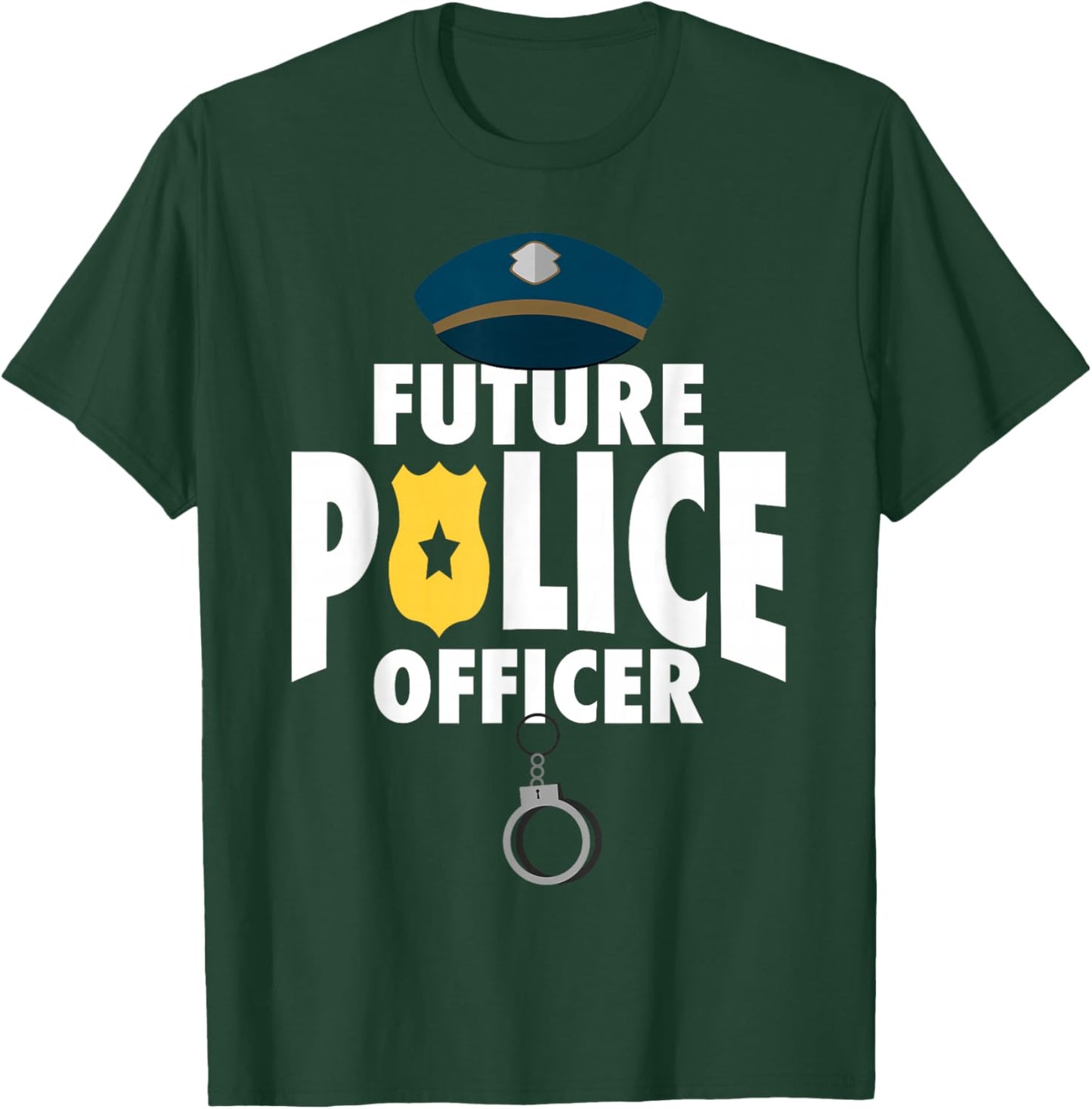 Cool Police Officer Design For Boys Kids Toddler Cop Police T-Shirt - T-Shirt | Forest