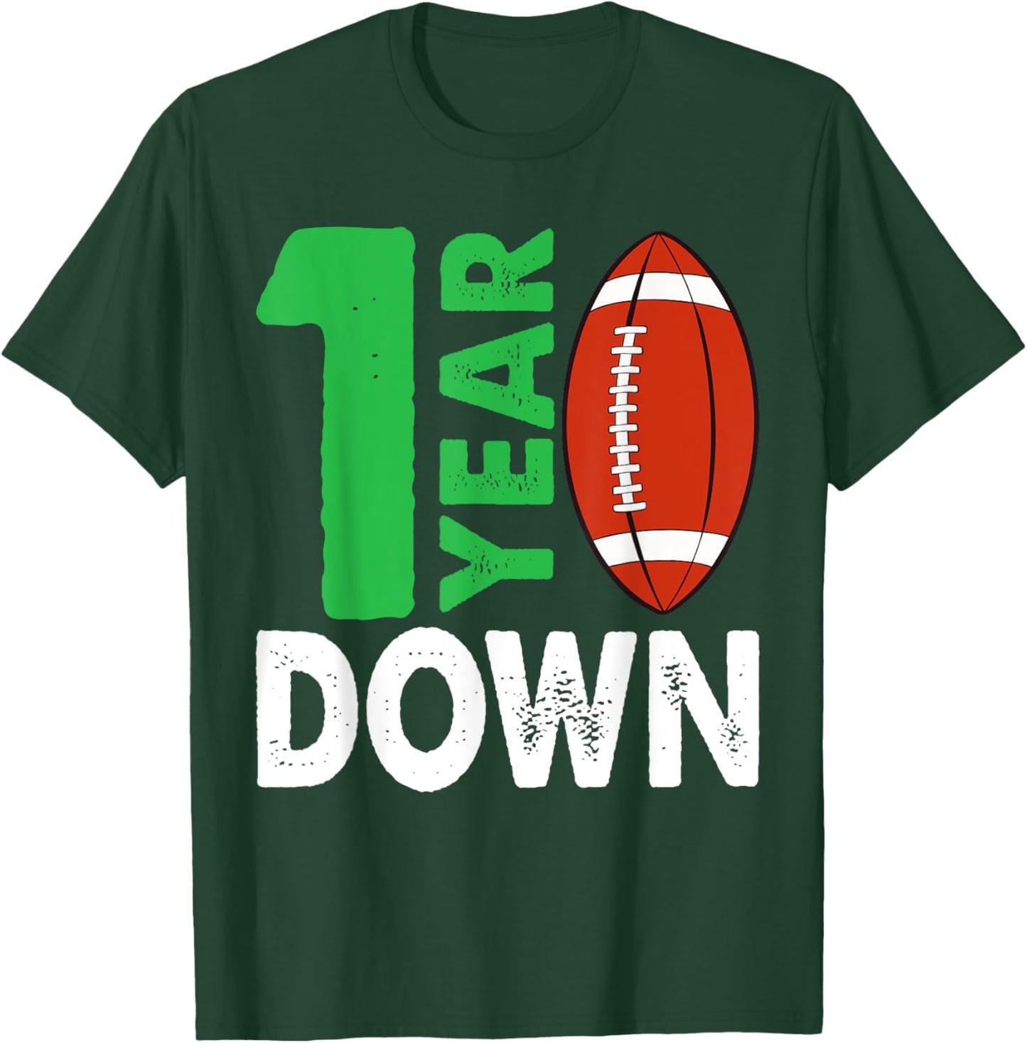 1st Birthday Party Football Boy One Year Old Football Player T-Shirt - T-Shirt | Forest