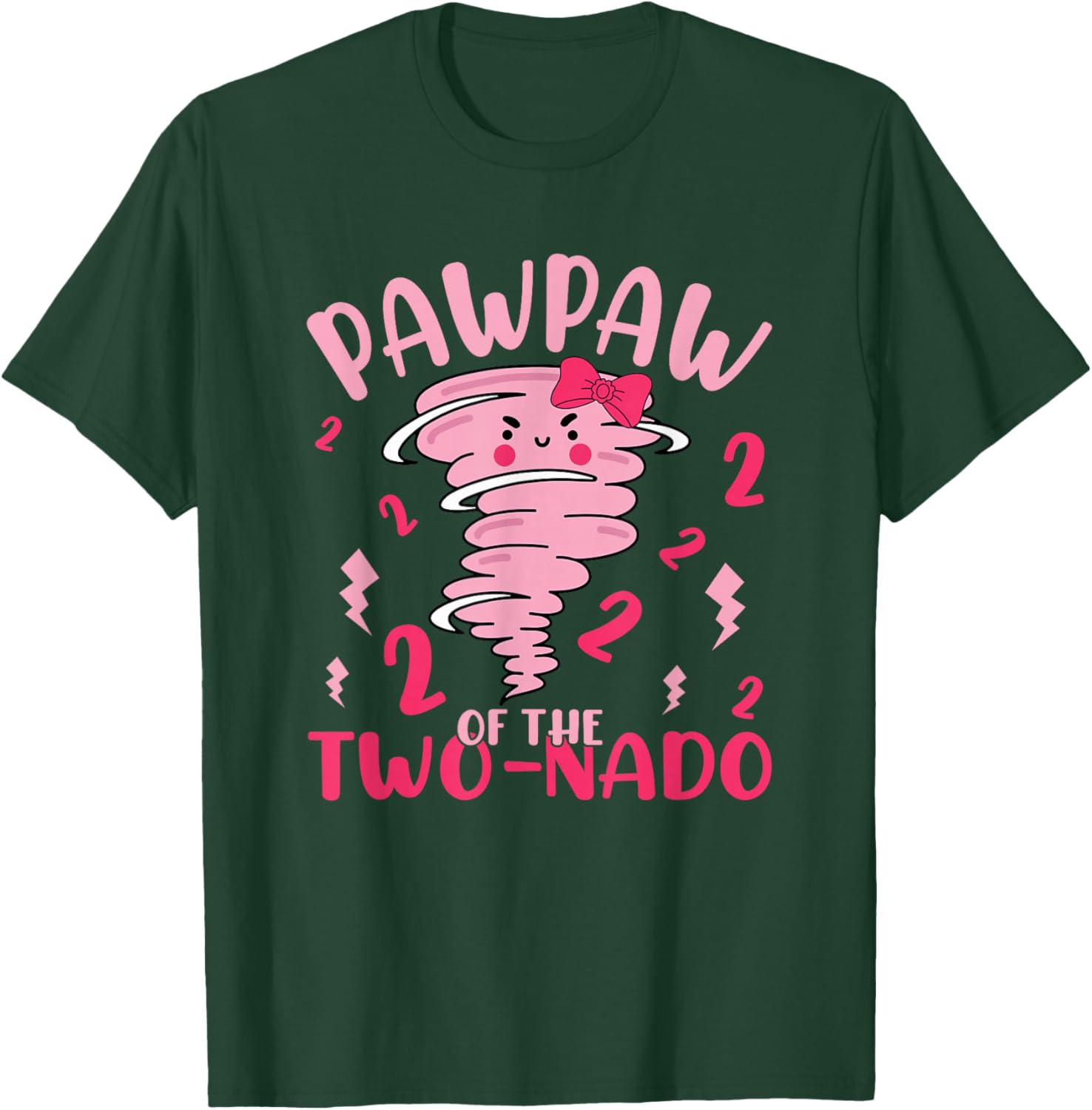 Pawpaw of The Two-nado Tornado Theme 2nd Birthday Party T-Shirt - T-Shirt | Forest
