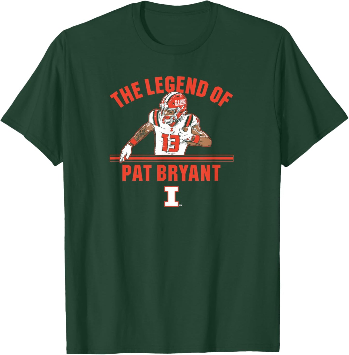 The Legend of Pat Bryant - Illinois Fighting Illini Football T-Shirt - T-Shirt | Forest