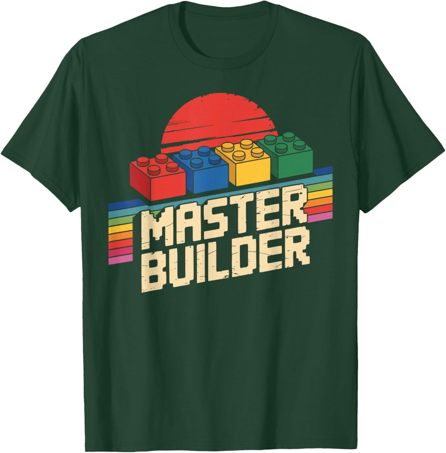Vintage Master Builder Brick Builder T-Shirt - T-Shirt | Forest