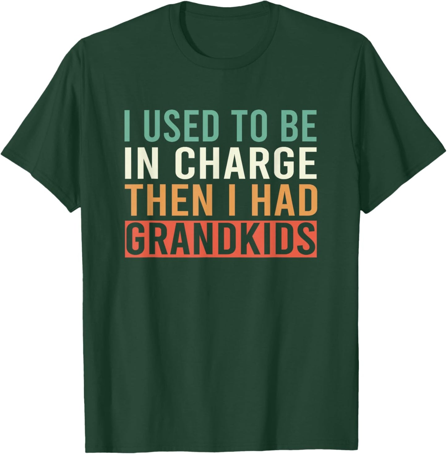 I Used to Be in Charge Then I Had Grandkids T-Shirt - T-Shirt | Forest