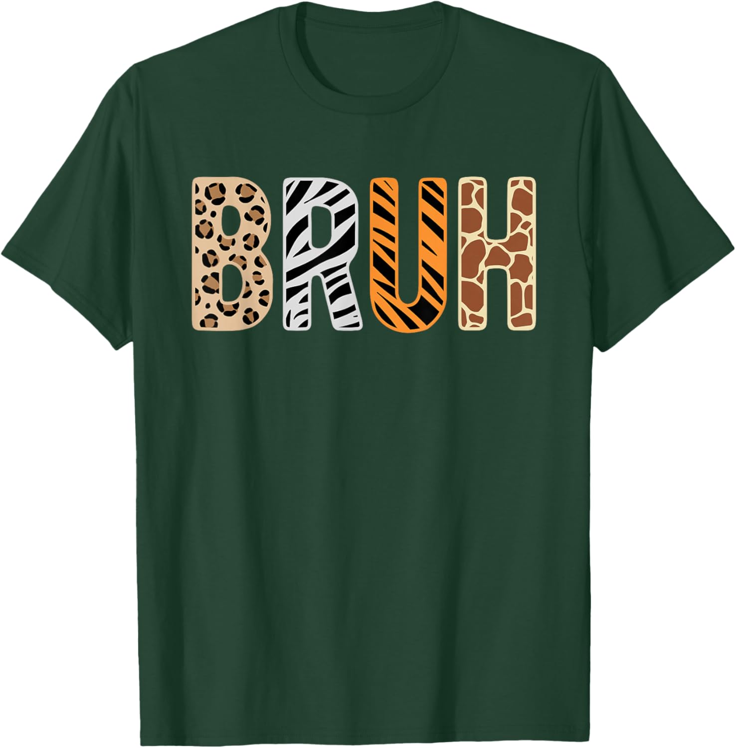 Safari Animals Wildlife Zookeeper Funny Bruh Boys Teens T-Shirt - T-Shirt | Forest