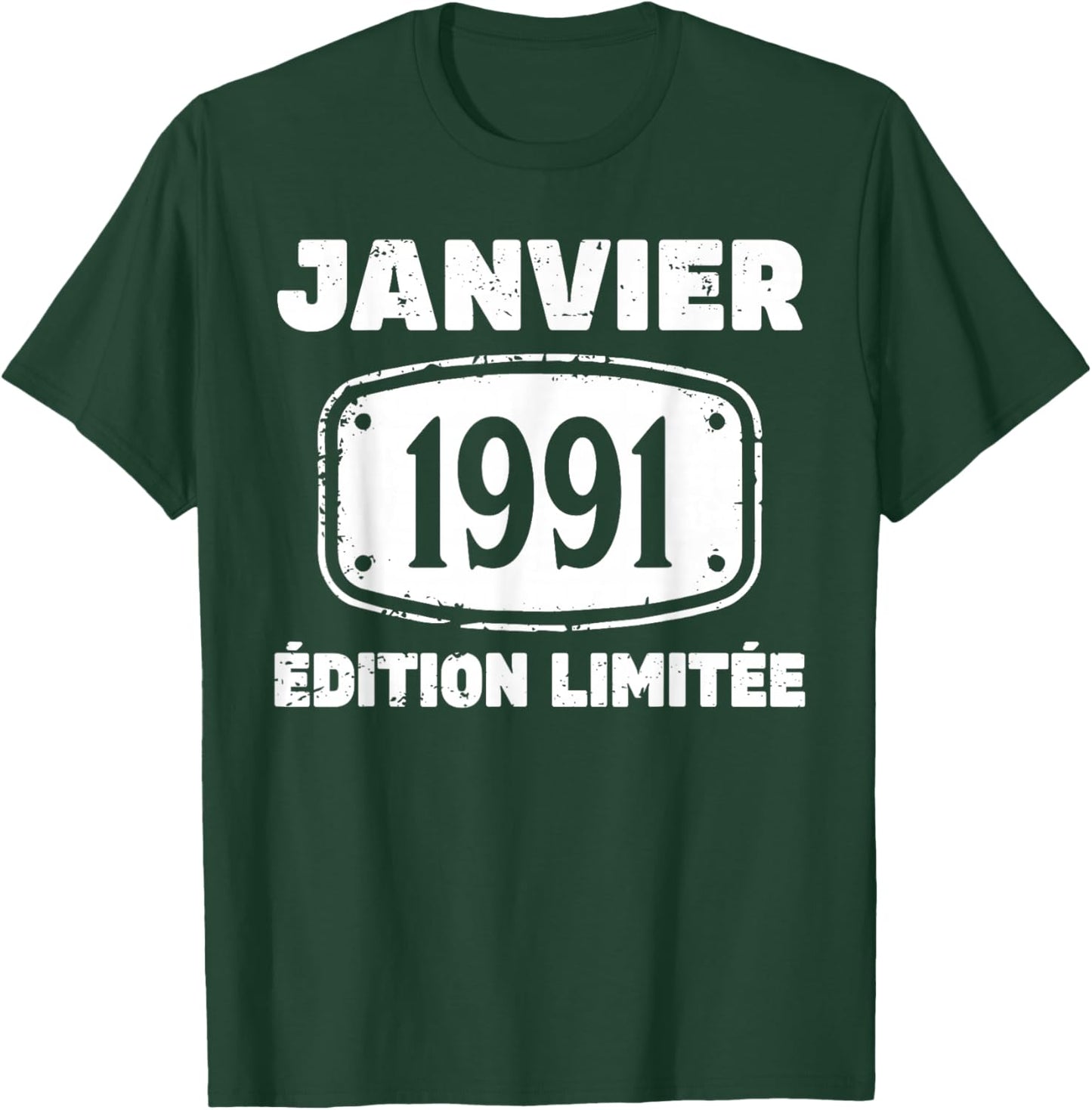 January 1991 35 Years Birthday Gift Man January 1991 T-Shirt - T-Shirt | Forest