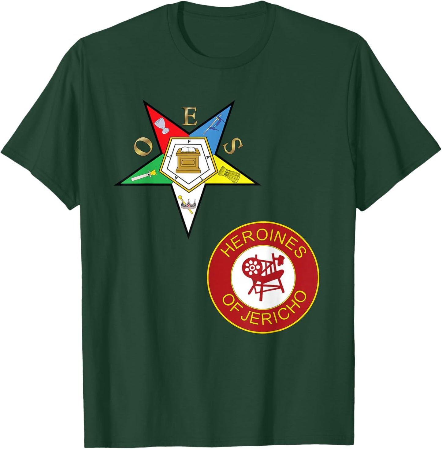 OES Heroines of Jericho Split Order Eastern Star PHA HOJ T-Shirt - T-Shirt | Forest