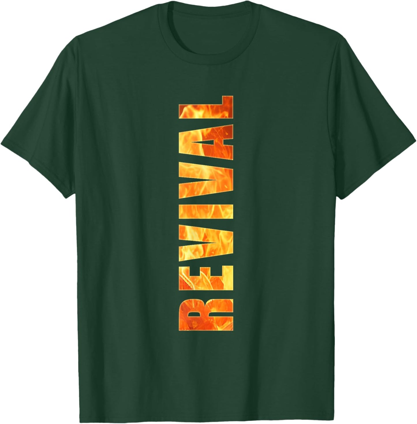 Christian Faith Revival Fire – Born-Again Church Graphic T-Shirt - T-Shirt | Forest