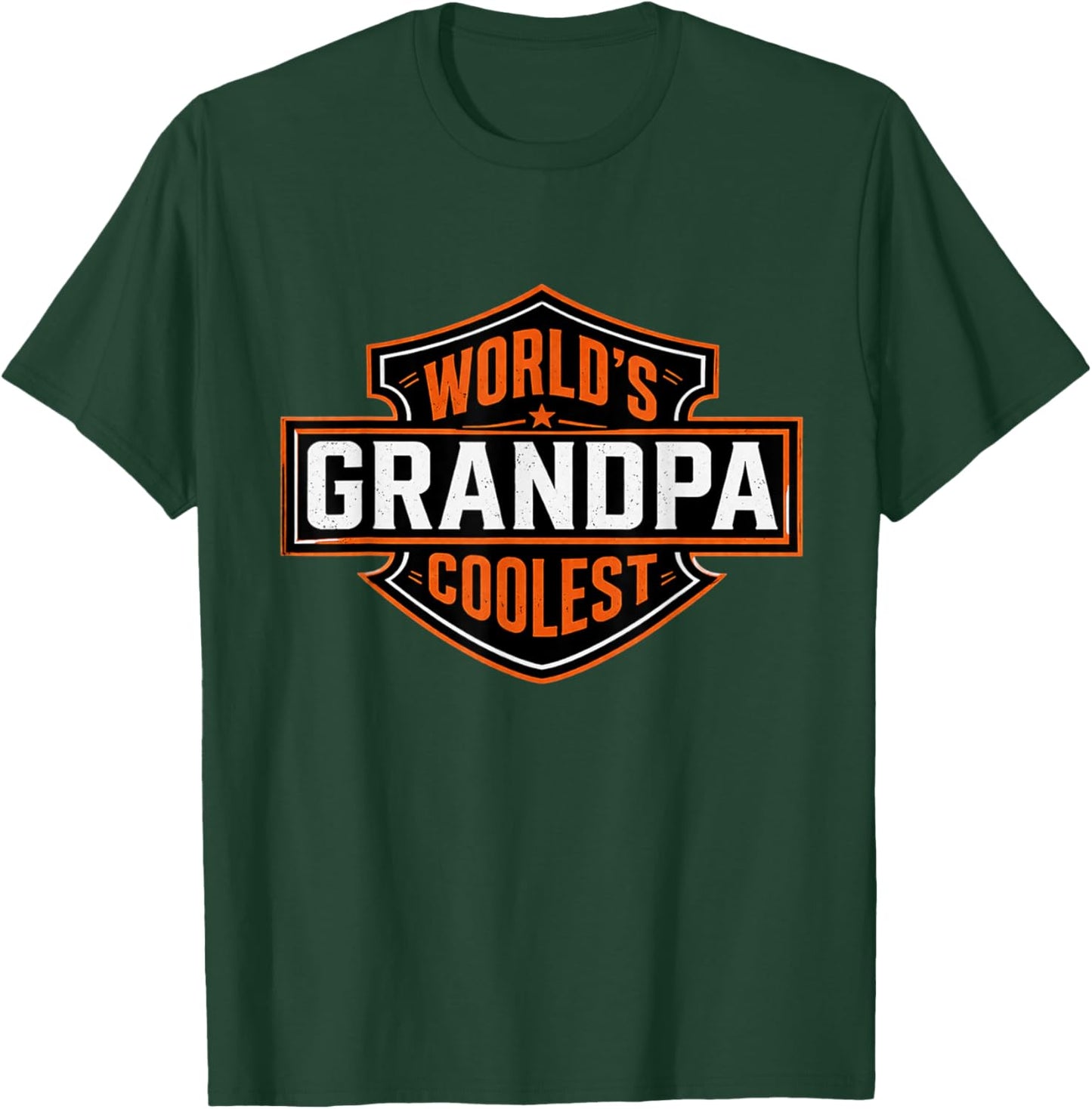 World's Coolest Grandpa Funny Vintage Fathers Day Papa T-Shirt - T-Shirt | Forest