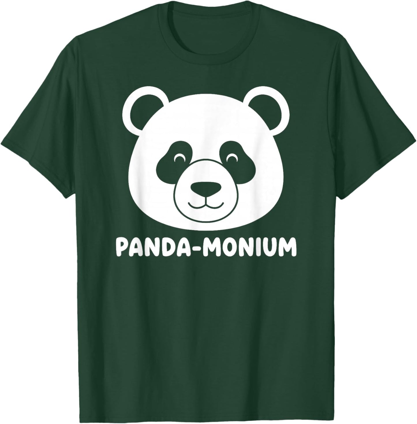Panda Monium Funny Animal Pun Pandamonium Cute Bear T-Shirt - T-Shirt | Forest