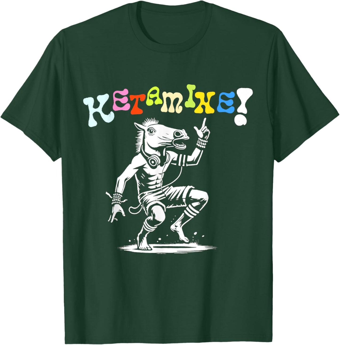 Ketamine Horse Rave DJ Party Techno T-Shirt - T-Shirt | Forest
