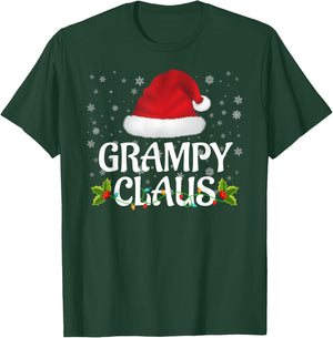 Grampy Claus Christmas Lights Santa Pajama Family Matching T-Shirt - T-Shirt | Forest