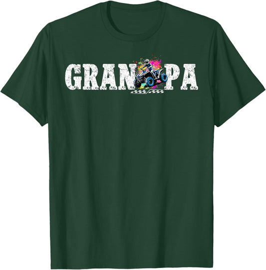 Grandpa ATV Birthday T-Shirt - T-Shirt | Forest