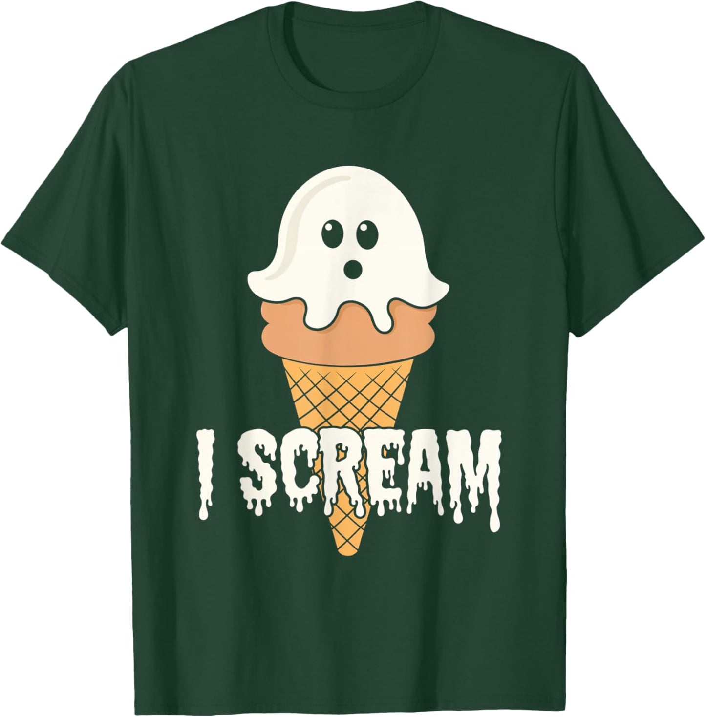 I Scream Ice Cream Ghost Halloween Costume Treats T-Shirt - T-Shirt | Forest