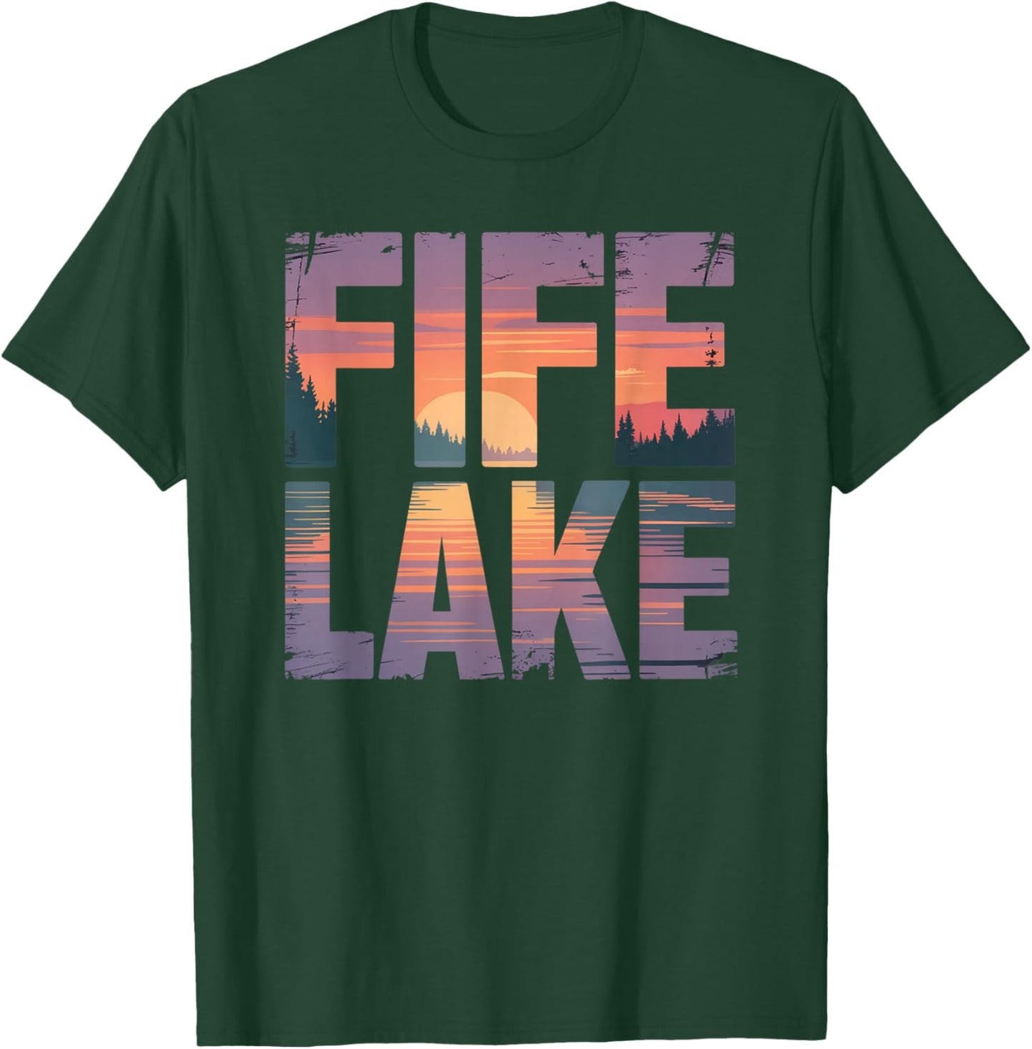 Fife Life Fife Lake Sunset Up North Michigan MI T-Shirt - T-Shirt | Forest