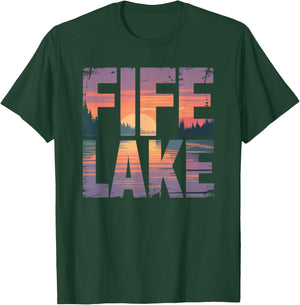 Fife Life Fife Lake Sunset Up North Michigan MI T-Shirt - T-Shirt | Forest