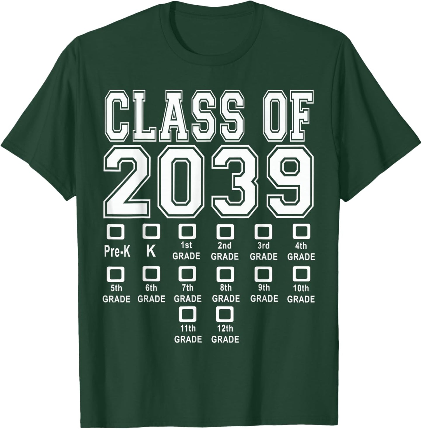 Class of 2039 Grow with me Shirt T-Shirt - T-Shirt | Forest