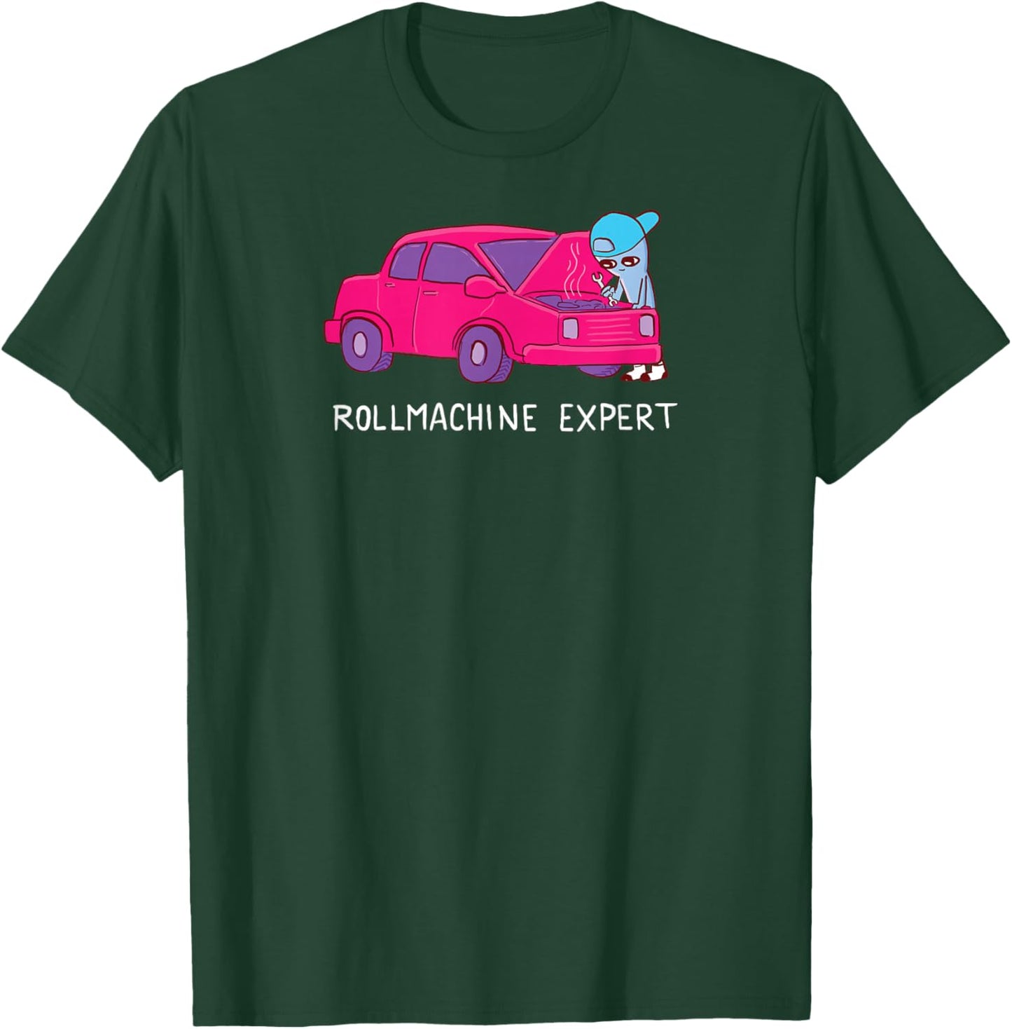 Threadless Nathan W. Pyle Rollmachine Expert Graphic T-Shirt - T-Shirt | Forest
