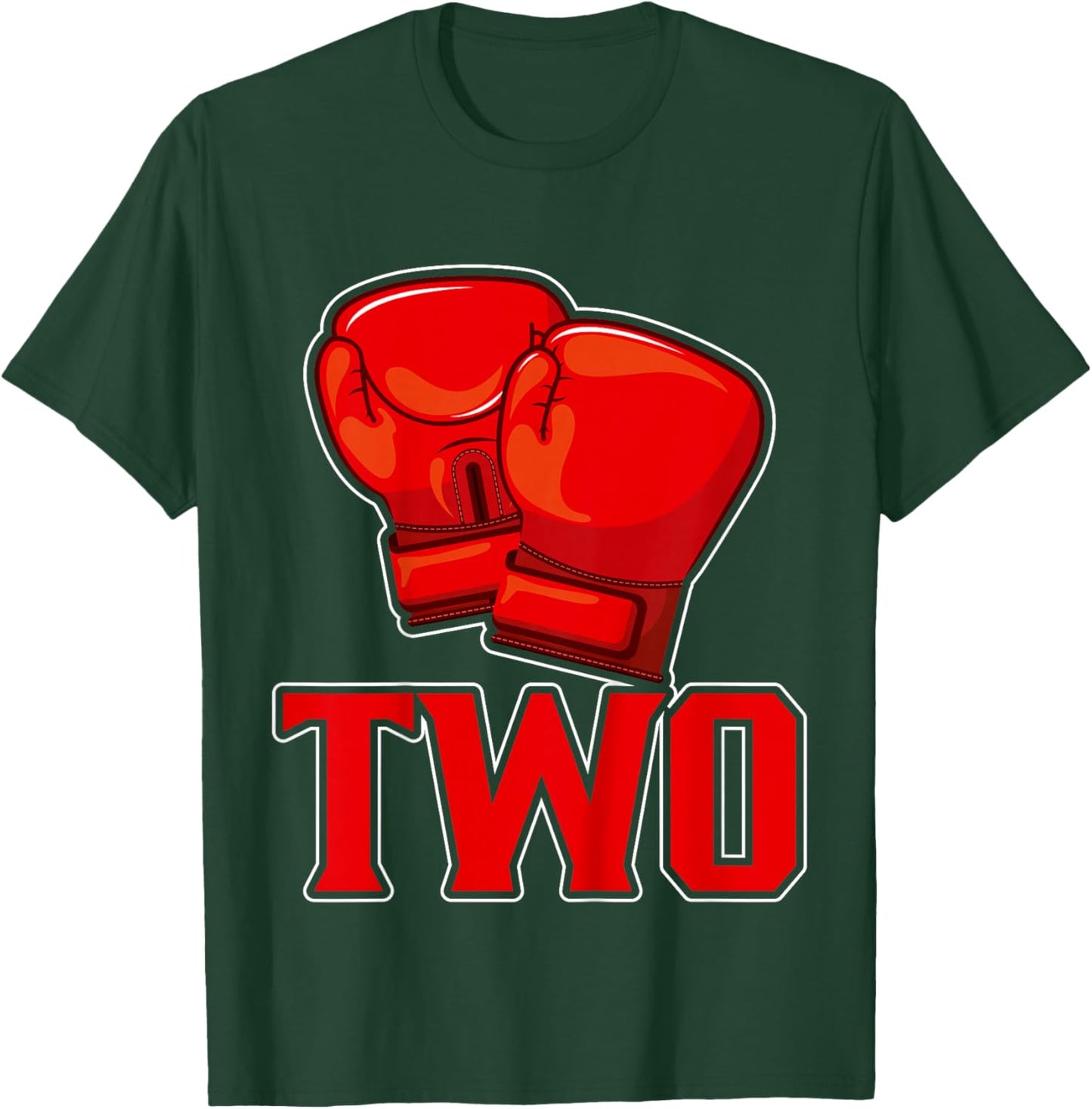 Kids Boxing 2nd Birthday Two Years Old Birthday Party Kids T-Shirt - T-Shirt | Forest
