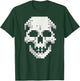 Skull for retro gaming and Halloween. Pixel 80s game skull T-Shirt - T-Shirt | Forest