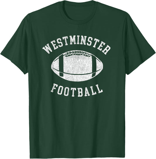 Westminster Football Distressed Vintage 80's Throwback T-Shirt - T-Shirt | Forest