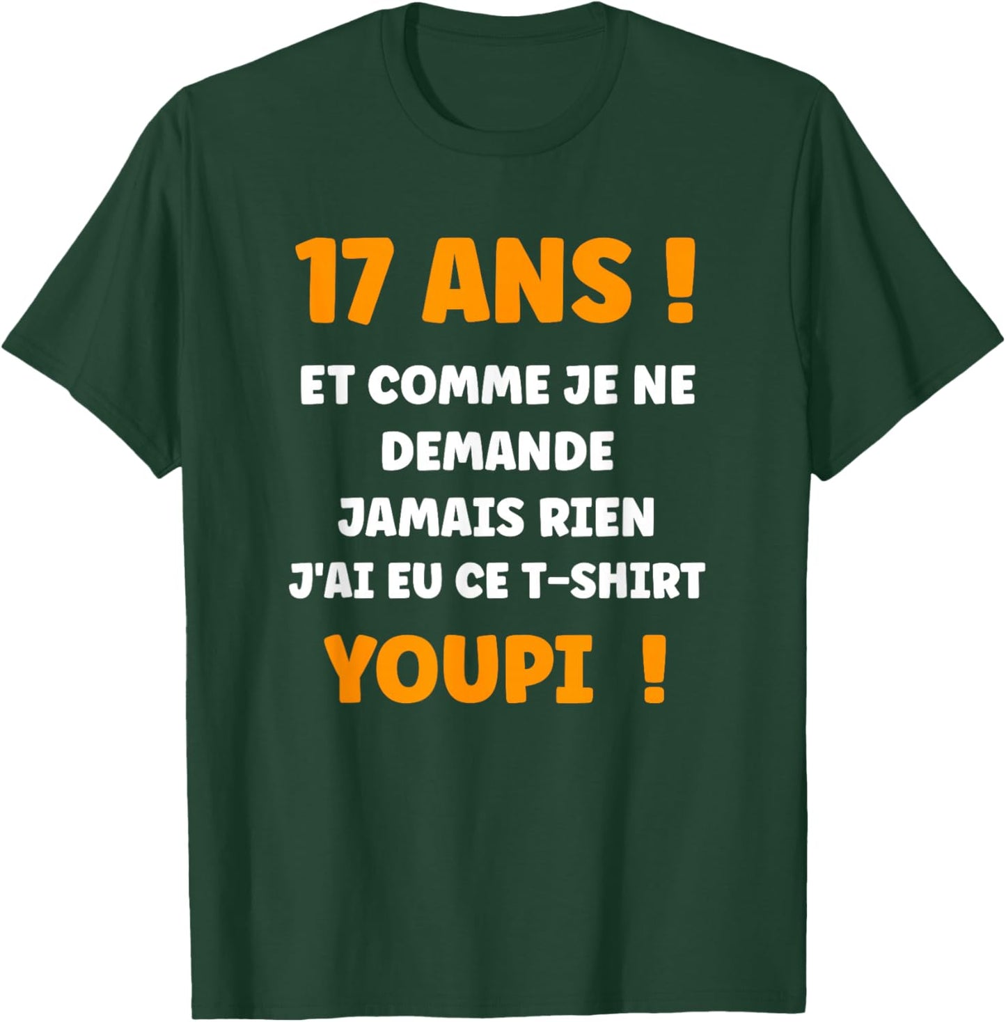 Funny Draw Boy Teen 17 Years Funny Birthday 17 Years Old T-Shirt - T-Shirt | Forest