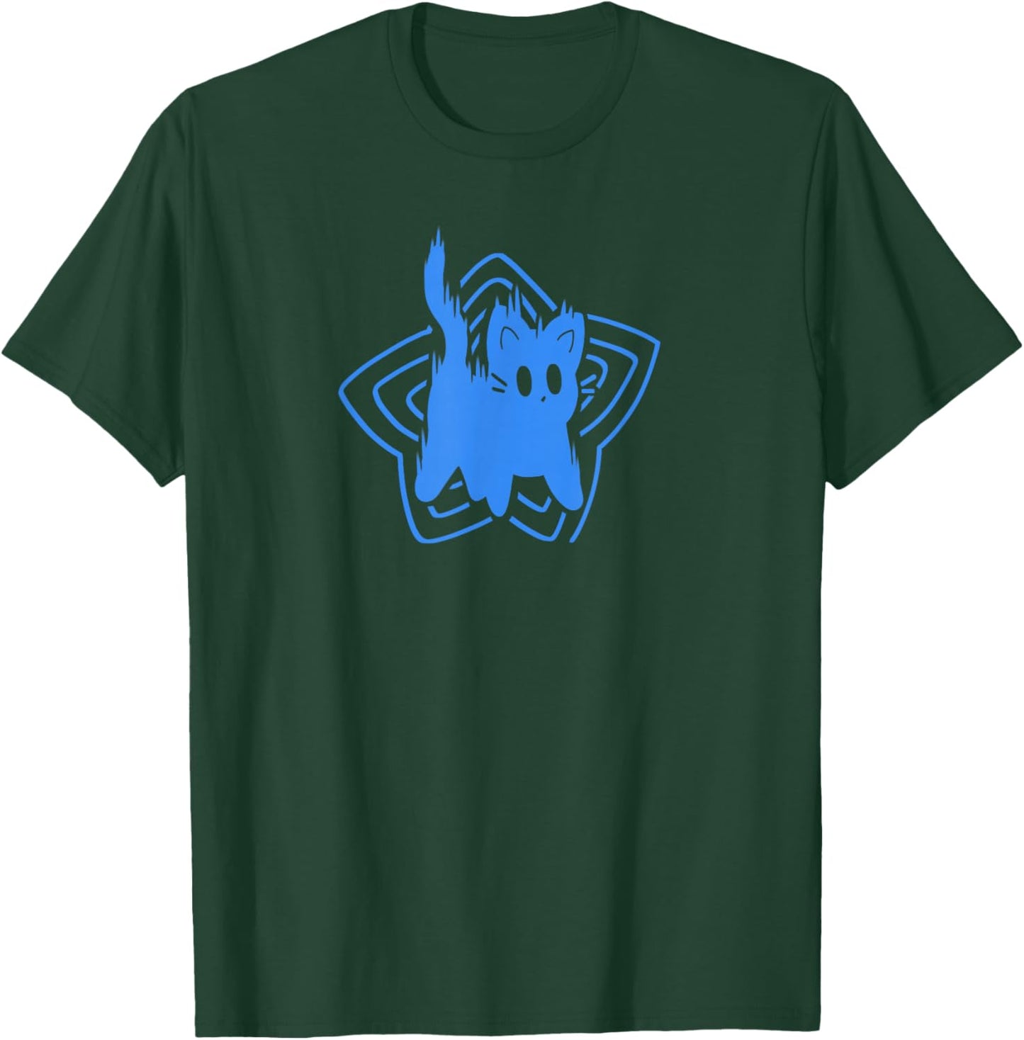 Y2K 90s Cute Scary Tomcat Cat Scared T-Shirt - T-Shirt | Forest