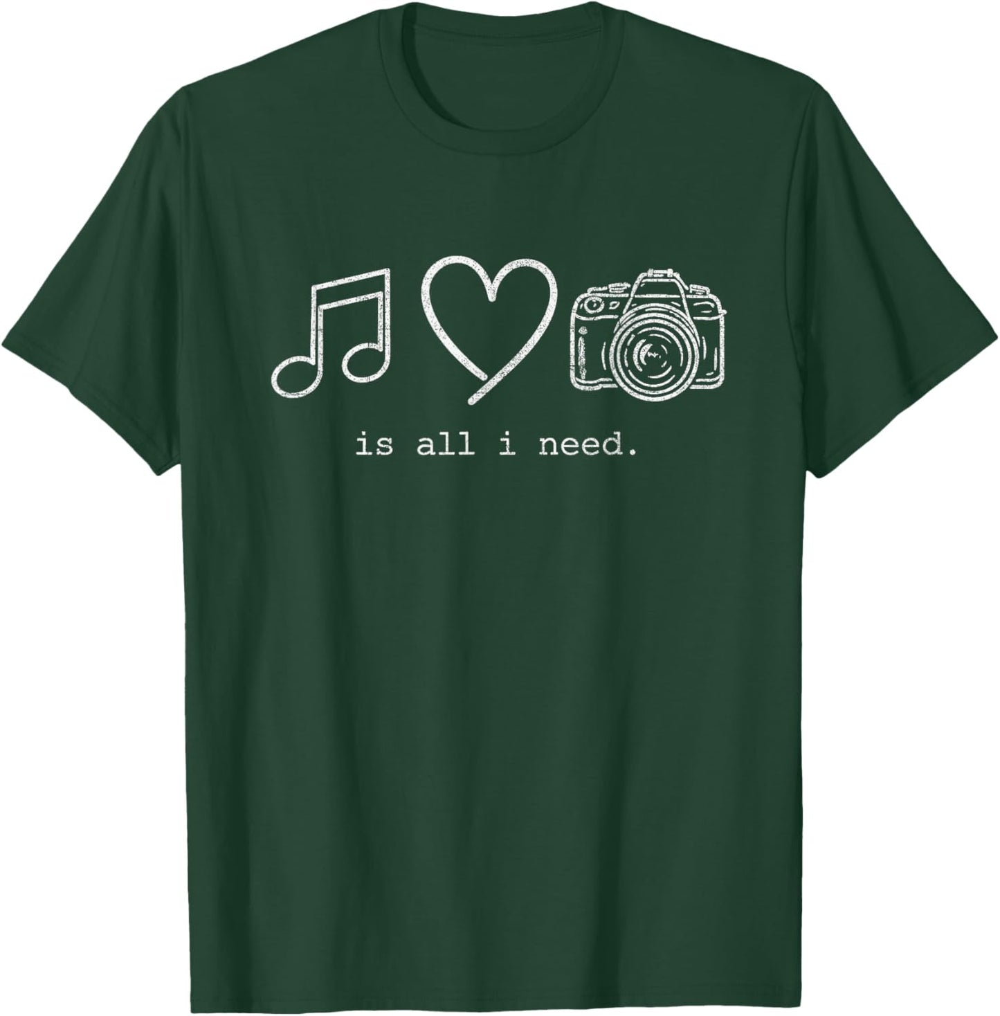 Photographe Musique Love Camera is All I Need Photographie Hommes T-Shirt - T-Shirt | Forest