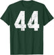 #44 Jersey Uniform Varsity Sports Number, 44th Birthday T-Shirt - T-Shirt | Forest