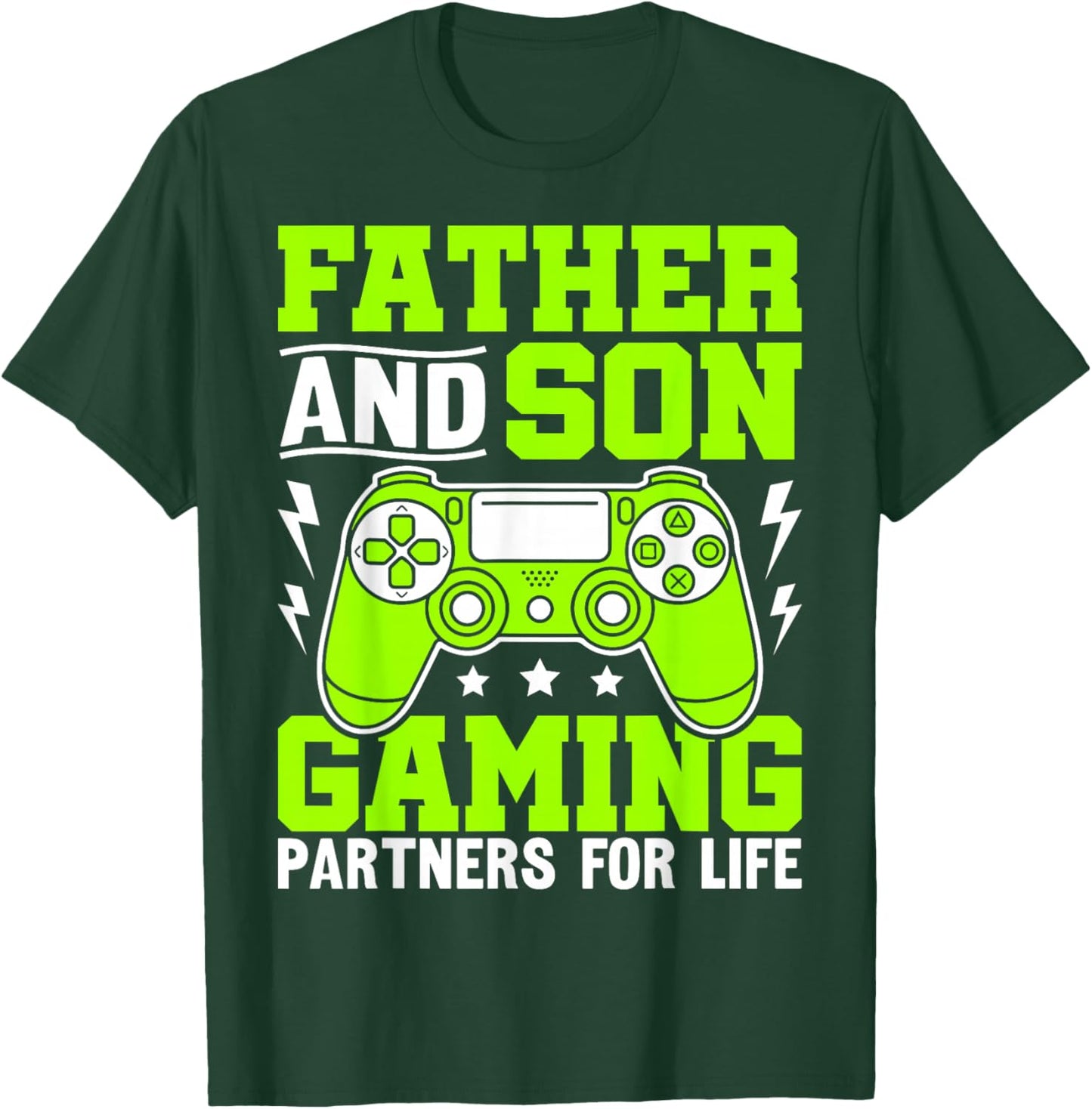 Father and Son Gaming Partners for Life T-Shirt - T-Shirt | Forest