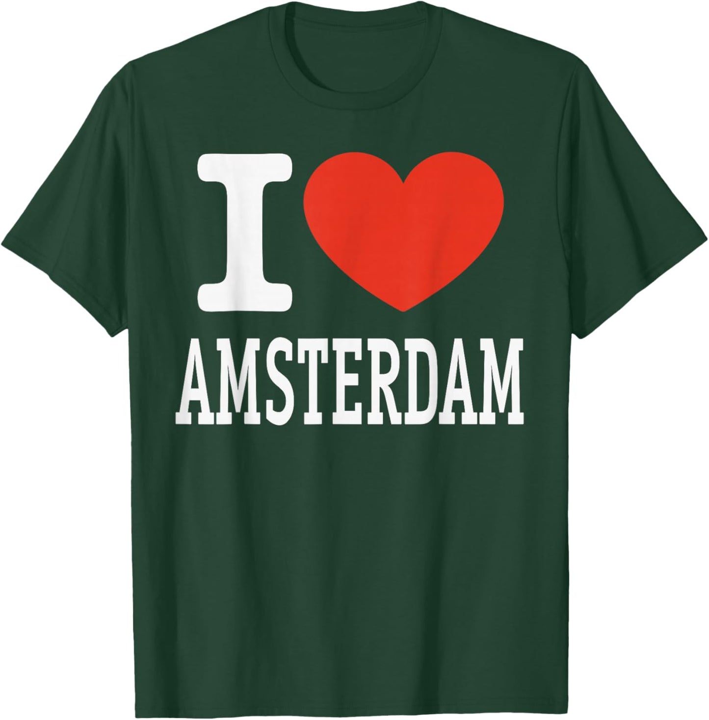 I Love Amsterdam City Heart Graphic Souvenir Travel T-Shirt - T-Shirt | Forest