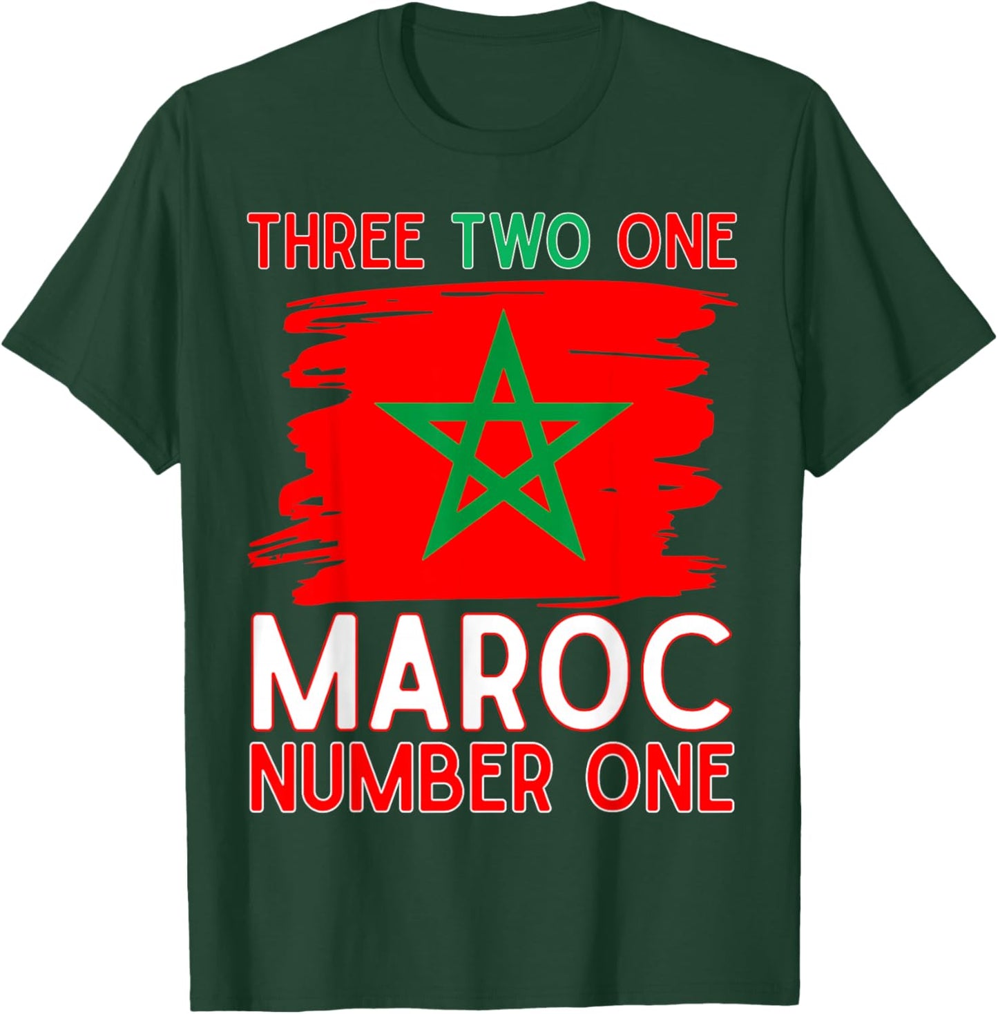 Drapeau du Maroc Supporter de Football marocain pour Homme, Femme, Enfant T-Shirt - T-Shirt | Forest