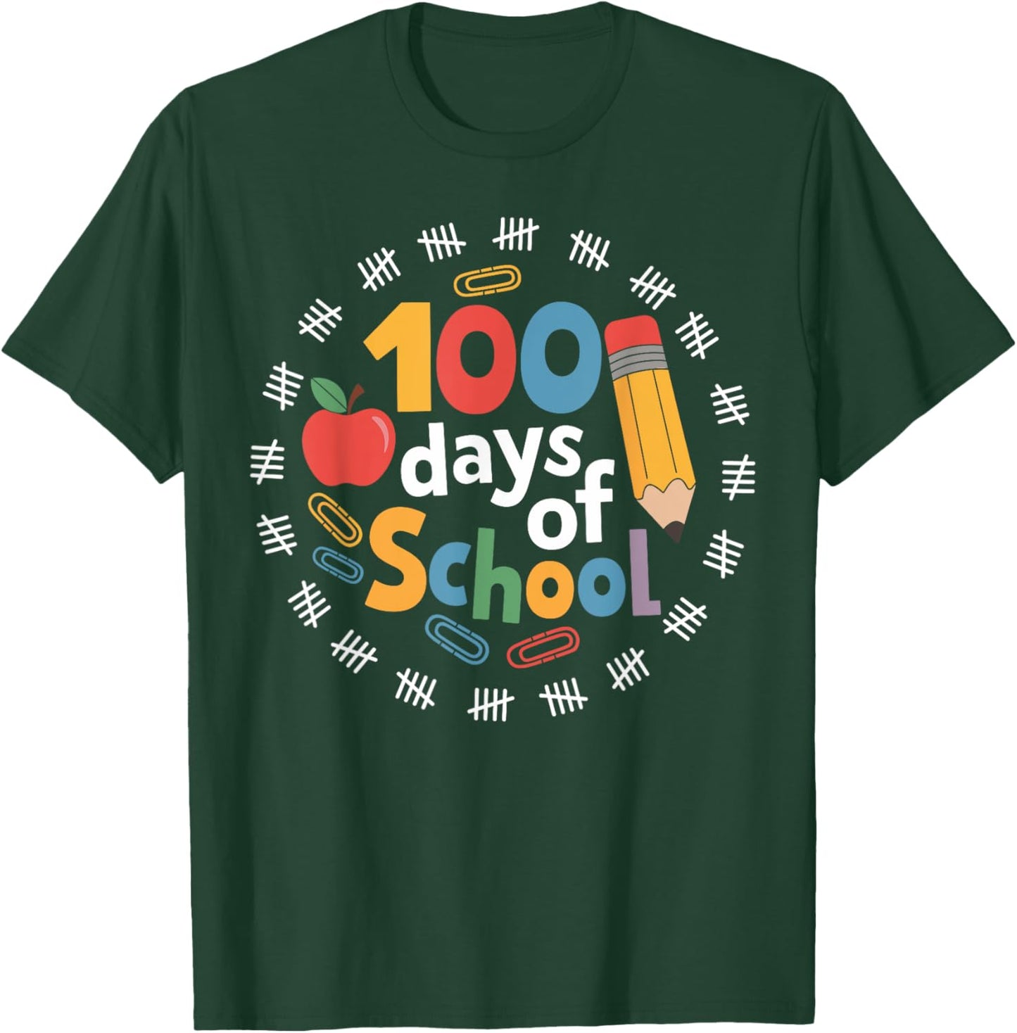 Happy 100th Day of School 100 Days Smarter Teacher Students T-Shirt - T-Shirt | Forest