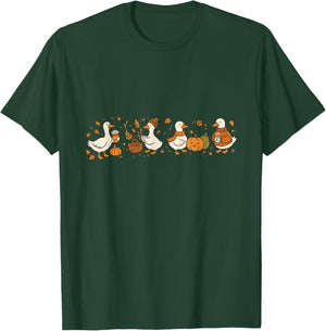 Autumn Goose | Funny Goose Design Cosy Autumn T-Shirt - T-Shirt | Forest