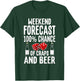 Craps Dice Shirt Funny Casino Gambling Weekend Forecast Beer T-Shirt - T-Shirt | Forest