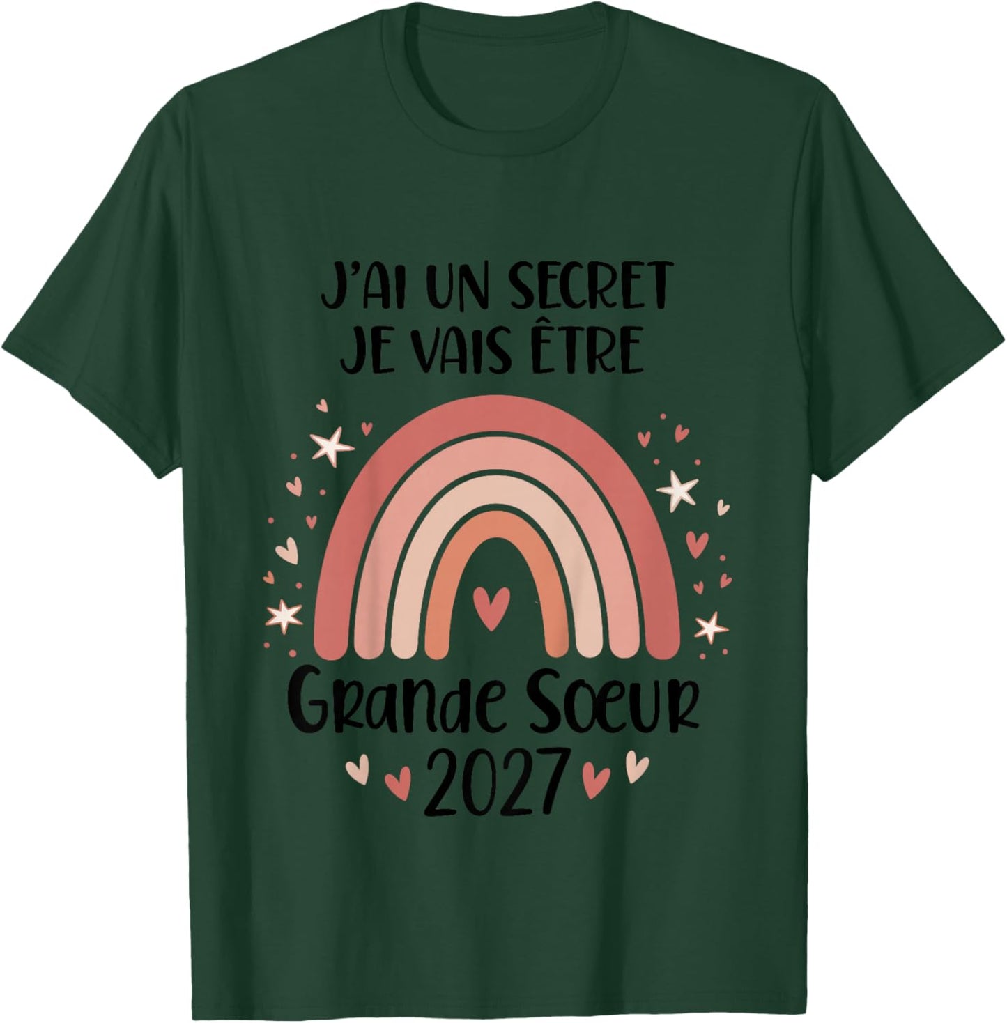 Enfant Future Grande Soeur 2027 Je Vais Etre Grande Soeur T-Shirt - T-Shirt | Forest