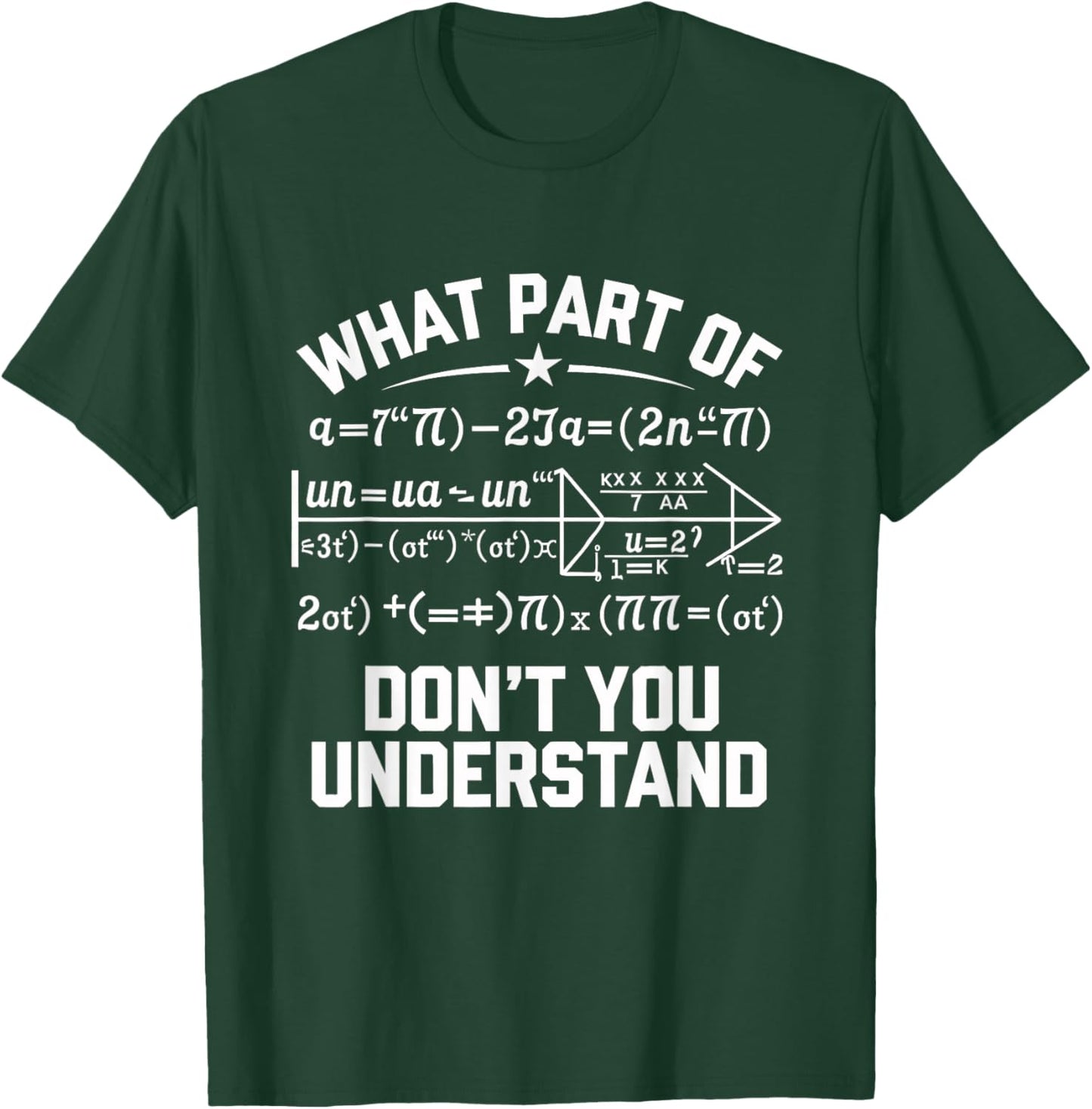 What Part Of Don't You Understand Math Teacher T-Shirt - T-Shirt | Forest