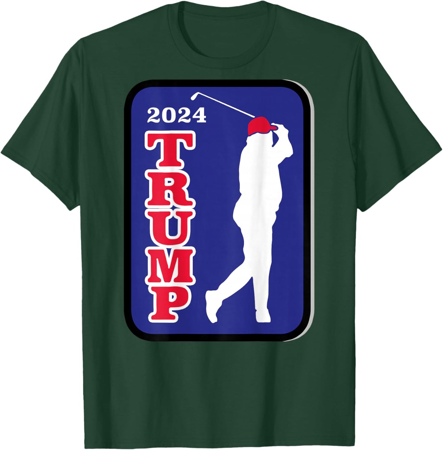 Trump 2024 Golf (on back) T-Shirt - T-Shirt | Forest