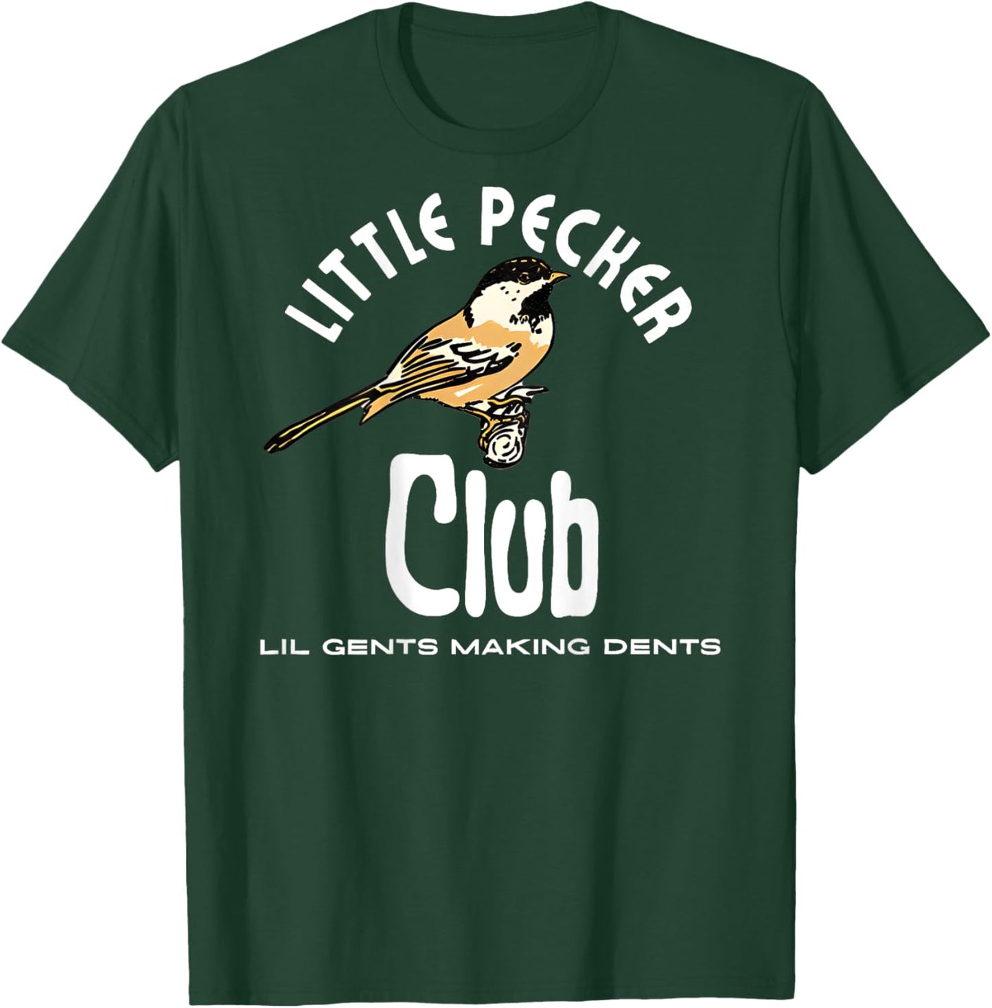 little pecker club Black Humor Club -Adults Small Short Sleeve Loose Fit Polyester 100% Imported T-Shirt - T-Shirt | Forest