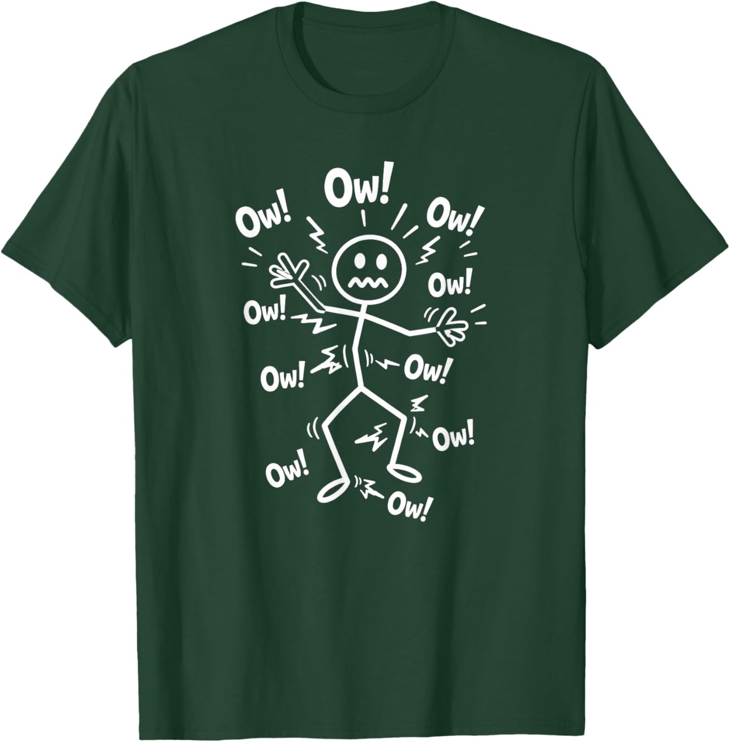 Ow Ow Ow Ow Saying Body Pain Character T-Shirt - T-Shirt | Forest