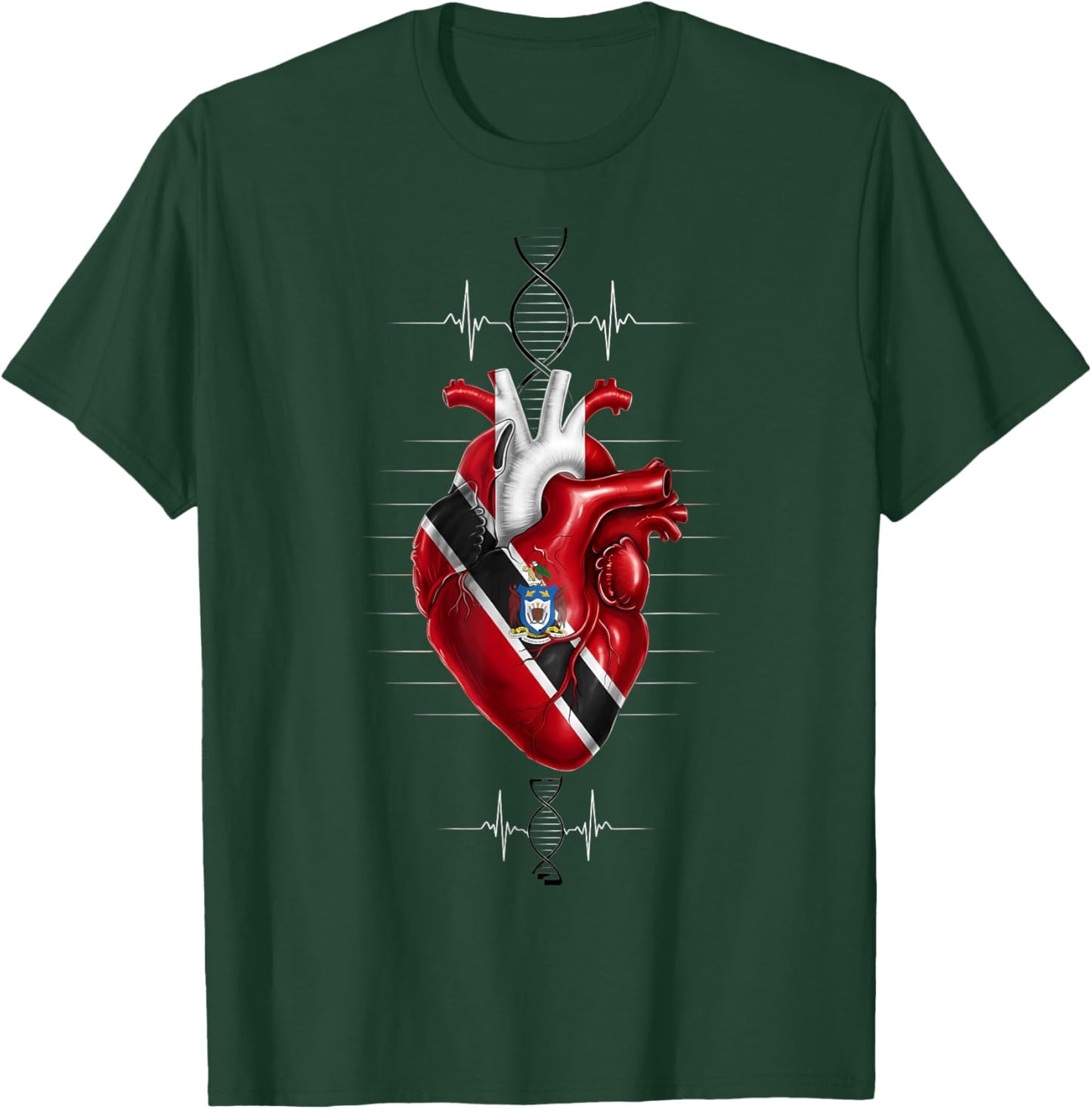 Trinidad and Tobago Flag Trini Flag Roots Trinidadian T-Shirt - T-Shirt | Forest