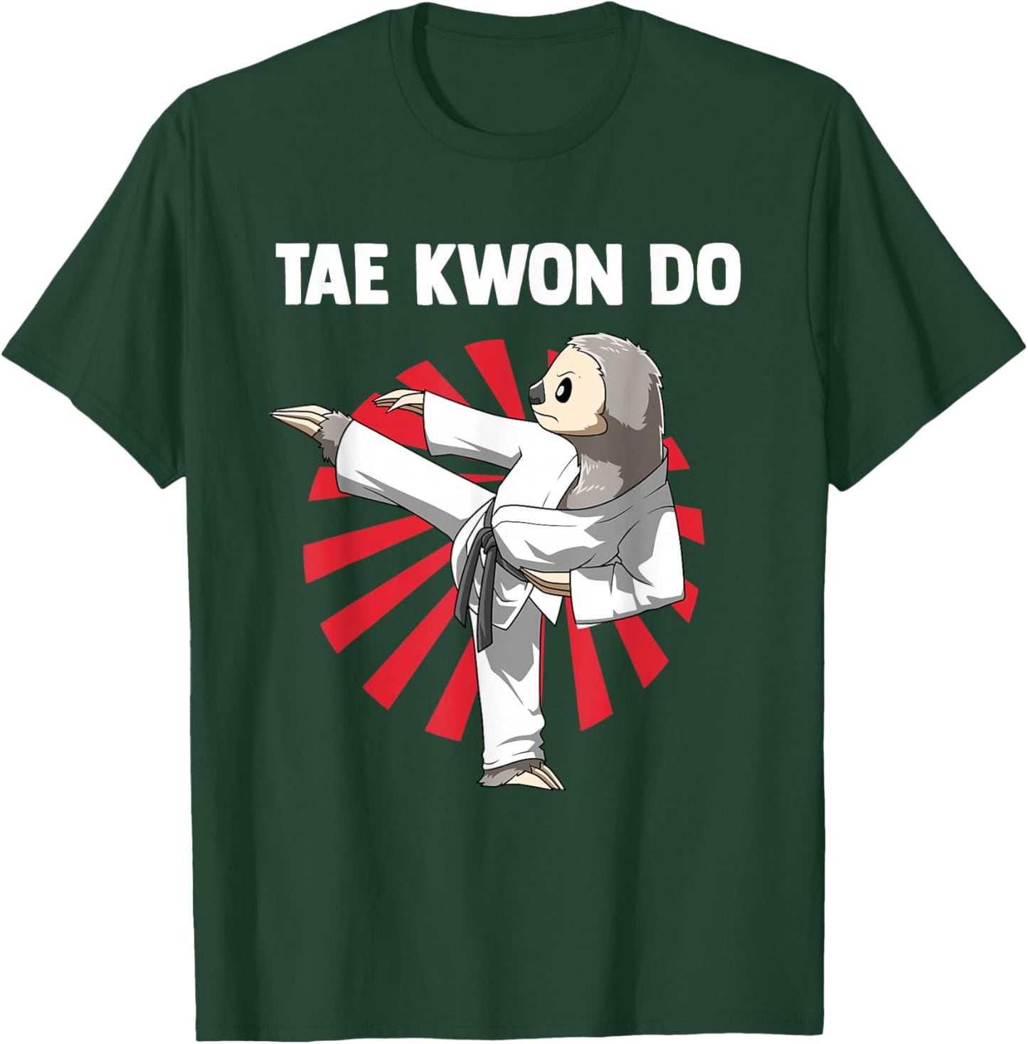 Taekwondo Sloth Funny Taekwondo T-Shirt - T-Shirt | Forest