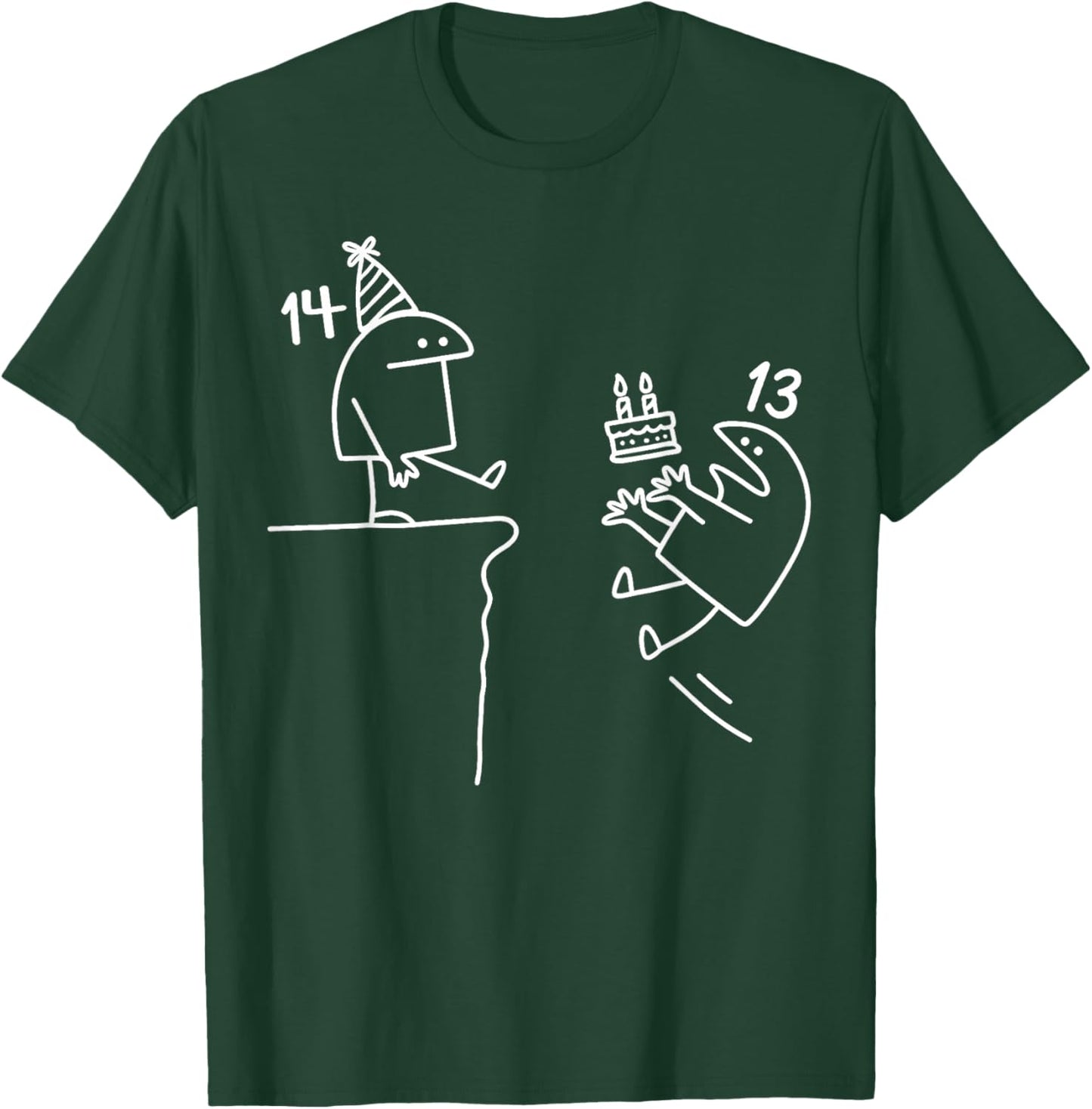 14th Birthday Party Funny 14 Years Old Birthday Teens T-Shirt - T-Shirt | Forest