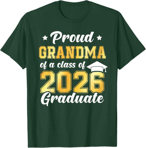 Proud Grandma of A Class of 2026 Graduate Senior T-Shirt - T-Shirt | Forest